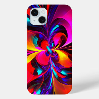 Modernes Abstraktes Blumenmuster Red Blue Muster # Case-Mate iPhone Hülle