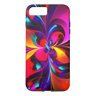Modernes Abstraktes Blumenmuster Red Blue Muster # Case-Mate iPhone Hülle