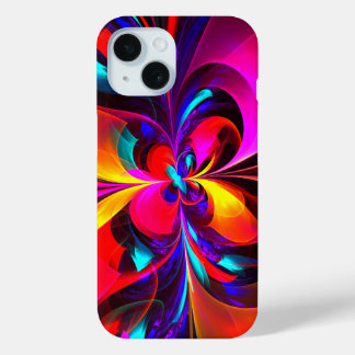 Modernes Abstraktes Blumenmuster Red Blue Muster # Case-Mate iPhone Hülle