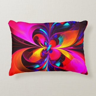 Modernes Abstraktes Blumenmuster Red Blue Muster # Dekokissen