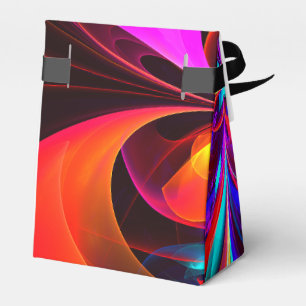 Modernes Abstraktes Blumenmuster Red Blue Muster # Geschenkschachtel