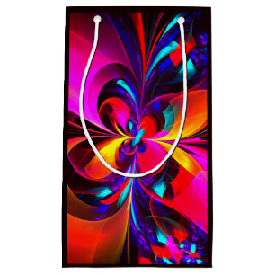Modernes Abstraktes Blumenmuster Red Blue Muster # Kleine Geschenktüte