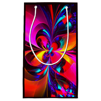 Modernes Abstraktes Blumenmuster Red Blue Muster # Kleine Geschenktüte
