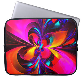 Modernes Abstraktes Blumenmuster Red Blue Muster # Laptopschutzhülle