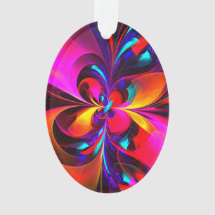 Modernes Abstraktes Blumenmuster Red Blue Muster # Ornament