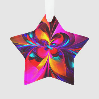 Modernes Abstraktes Blumenmuster Red Blue Muster # Ornament