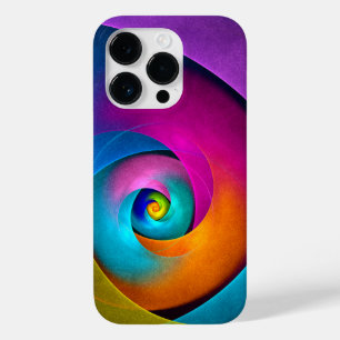 Modernes Abstraktes Blumenmuster Rosa Blaues Muste Case-Mate iPhone 14 Pro Hülle