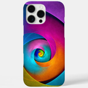 Modernes Abstraktes Blumenmuster Rosa Blaues Muste iPhone 16 Pro Max Hülle