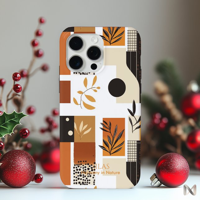 Modernes Abstraktes botanisches Erdreich Minimalis Case-Mate iPhone Hülle (Von Creator hochgeladen)