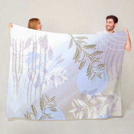 Modernes Abstraktes botanisches Leaf Fleecedecke