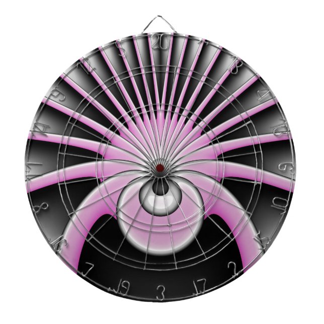 Modernes Abstraktes Crazy Fraktal Art Muster Dartscheibe (vorne)