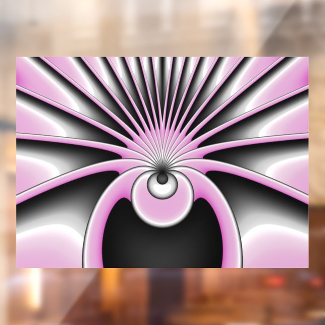 Modernes Abstraktes Crazy Fraktal Art Muster Fensteraufkleber (Blatt 2)