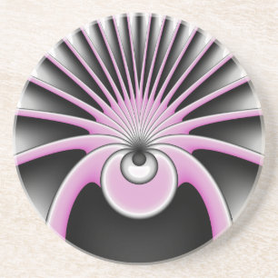 Modernes Abstraktes Crazy Fraktal Art Muster Getränkeuntersetzer