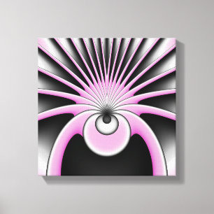 Modernes Abstraktes Crazy Fraktal Art Muster Leinwanddruck