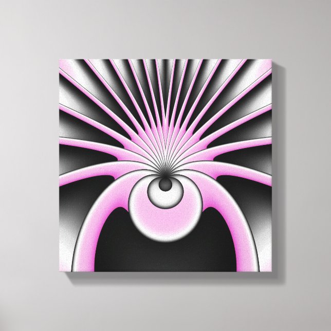 Modernes Abstraktes Crazy Fraktal Art Muster Leinwanddruck (Vorderseite)