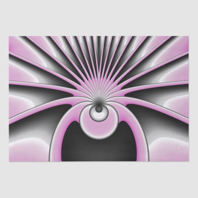 Modernes Abstraktes Crazy Fraktal Art Muster Seidenpapier (Vorderseite)