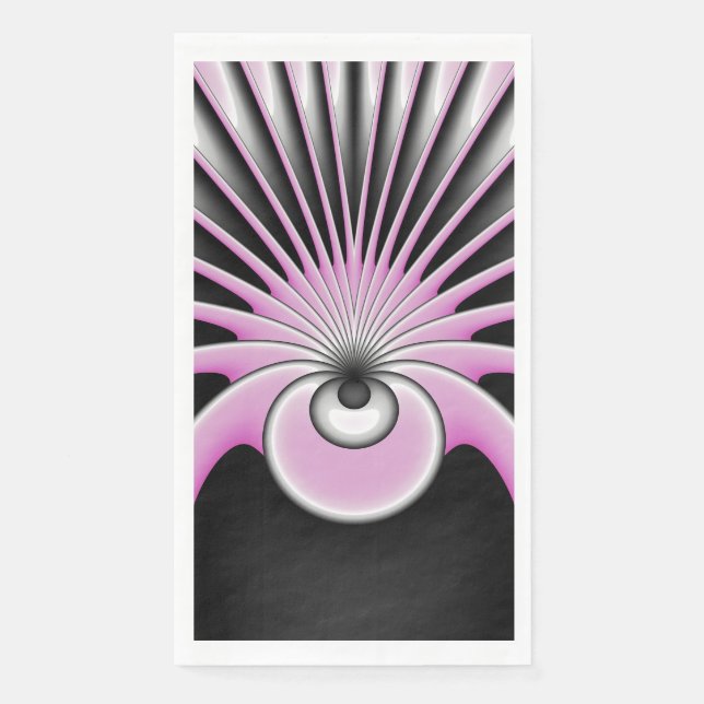 Modernes Abstraktes Crazy Fraktal Art Muster Serviette (Vorderseite)