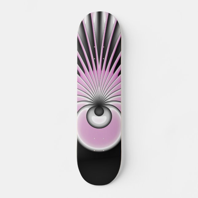 Modernes Abstraktes Crazy Fraktal Art Muster Skateboard (Vorderseite)