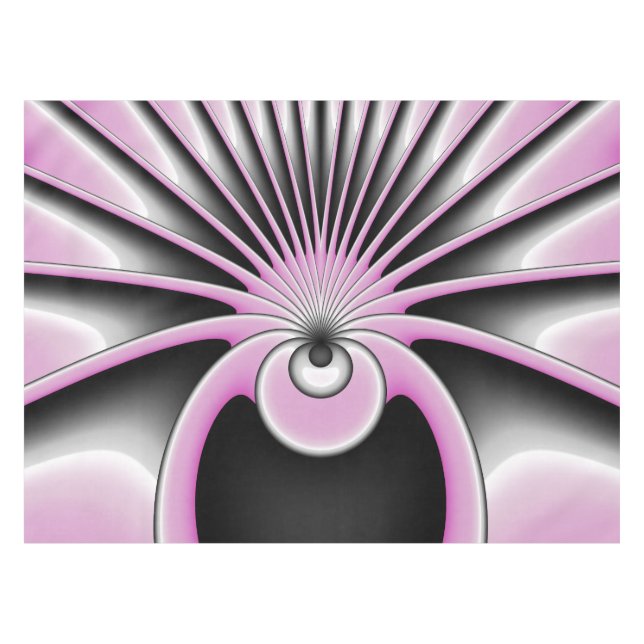 Modernes Abstraktes Crazy Fraktal Art Muster Tischdecke (Vorderseite (Horizontal))