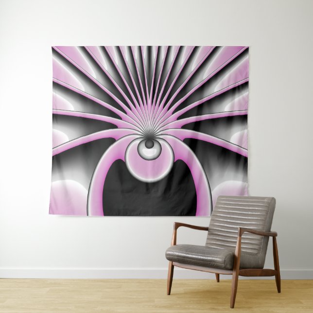 Modernes Abstraktes Crazy Fraktal Art Muster Wandteppich (Beispiel (Horizontal))