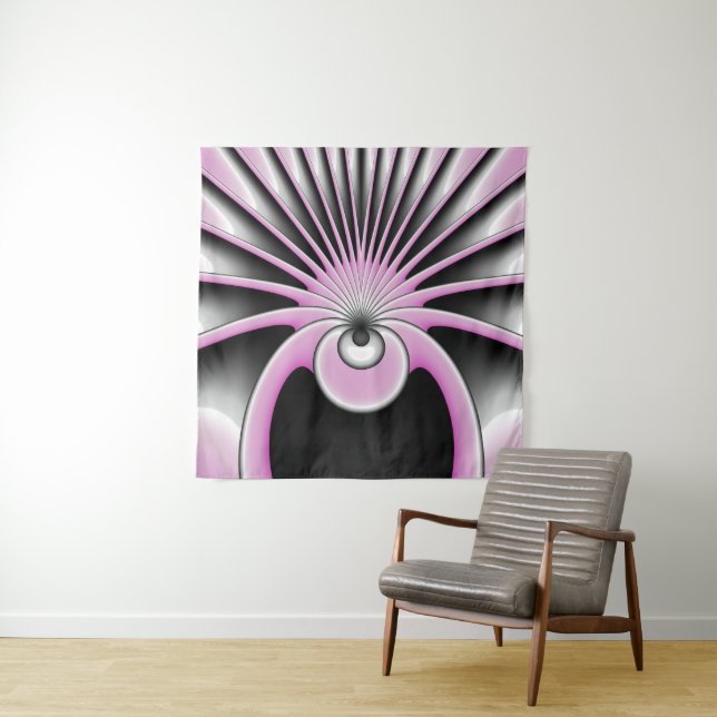 Modernes Abstraktes Crazy Fraktal Art Muster Wandteppich (Beispiel)