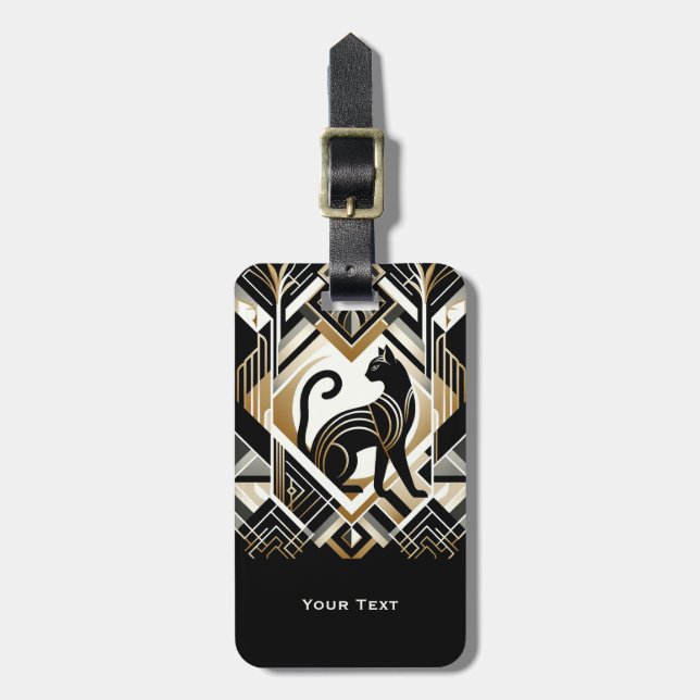 Modernes, Abstraktes Dekorationstempo Gepäckanhänger (Vorderseite vertikal)