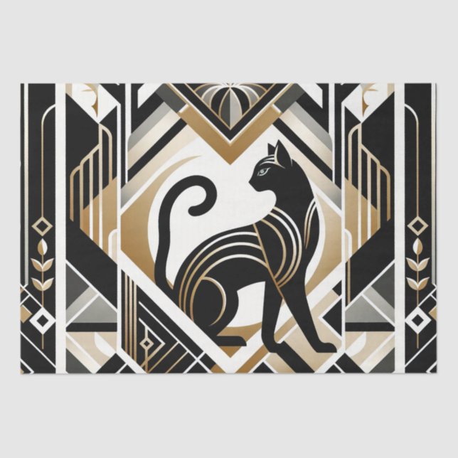 Modernes Abstraktes Dekorpapier für Katzengewebe Seidenpapier (Vorderseite)