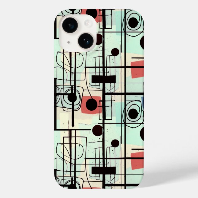 Modernes abstraktes Design, dynamische Linien Thro Case-Mate iPhone Hülle (Rückseite)