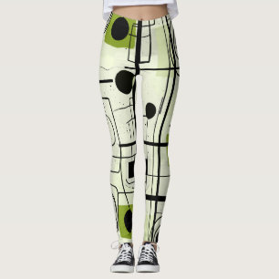 Modernes abstraktes Design, dynamische Linien Thro Leggings
