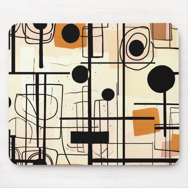 Modernes abstraktes Design, dynamische Linien Thro Mousepad (Vorne)