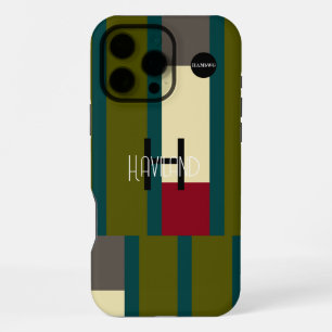 Modernes, abstraktes Design Handy Fall HAMbWG iPhone 16 Pro Max Hülle