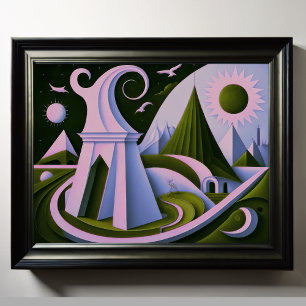 Modernes Abstraktes Design Kubismus Surrealismus 4 Poster