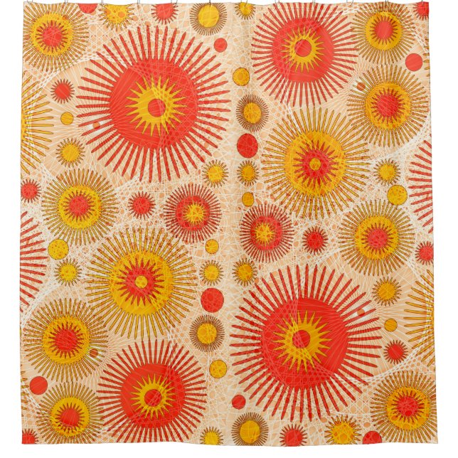 Modernes abstraktes Design mit floralen und  Duschvorhang (Vorderseite)