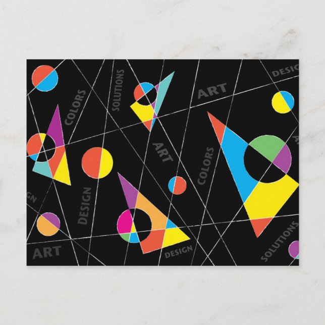 Modernes, Abstraktes Design | Postkarte (Vorderseite)