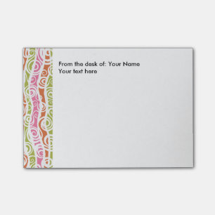 Modernes abstraktes Design vom Schreibtisch aus Post-it Klebezettel