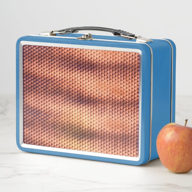 Modernes abstraktes Digitalmuster-Design 1232 Metall Brotdose (Beispiel)