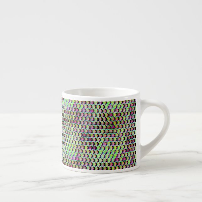 Modernes abstraktes Digitalmuster-Design 1233 Espressotasse (Rechts)