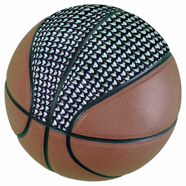 Modernes abstraktes Digitalmuster-Design 1236 Basketball (angewinkelt)