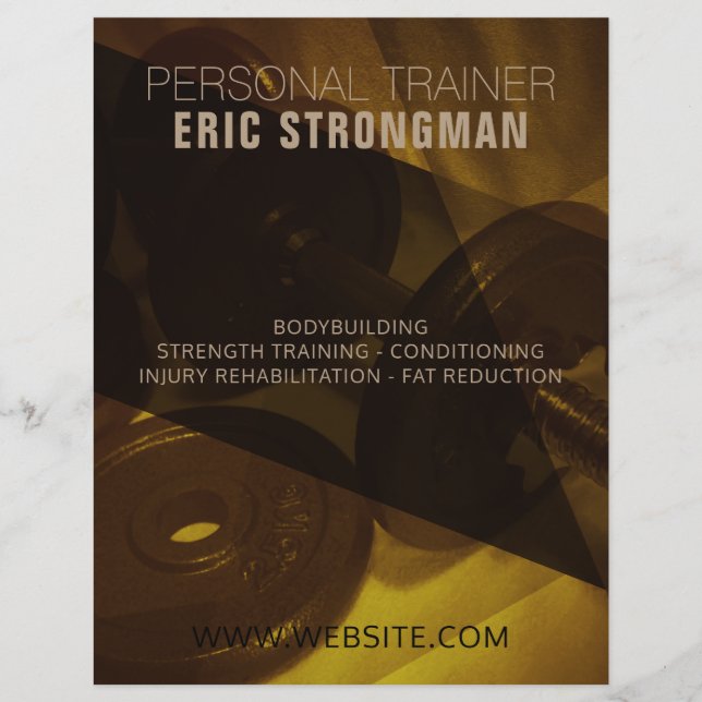 Modernes abstraktes Erscheinungsbild in Gold Flyer (Vorne)