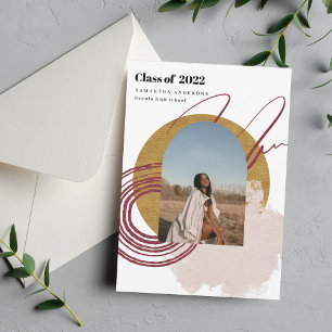 Modernes, Abstraktes Foto für Graduate Einladung