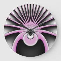 Modernes Abstraktes Fraktal Art Pink Grau Schwarz