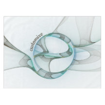 Modernes Abstraktes Fraktal Blau Türkis Grau Text