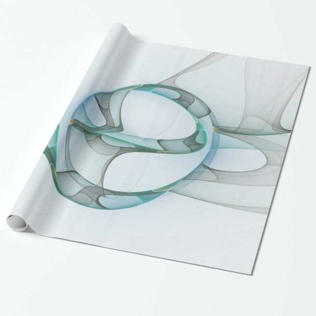 Modernes Abstraktes Fraktal Geschenkpapier (Ungerollt)