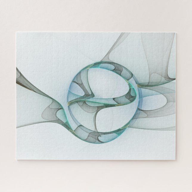 Modernes Abstraktes Fraktal Puzzle (Horizontal)