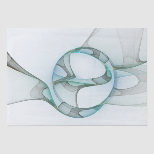 Modernes Abstraktes Fraktal Seidenpapier (Vorderseite)