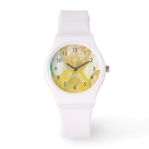 Modernes Abstraktes Gemälde auf Zeitungspapier Armbanduhr