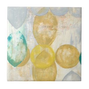 Modernes Abstraktes Gemälde auf Zeitungspapier Fliese