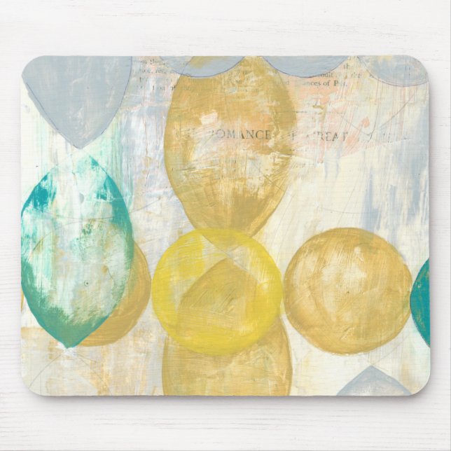 Modernes Abstraktes Gemälde auf Zeitungspapier Mousepad (Vorne)