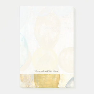 Modernes Abstraktes Gemälde auf Zeitungspapier Post-it Klebezettel