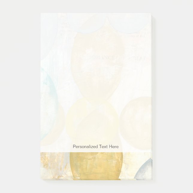 Modernes Abstraktes Gemälde auf Zeitungspapier Post-it Klebezettel (Vorderseite)